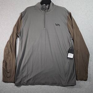 NEW RVCA 1/2 Zip Pullover Sweater 2XL sport Vent Golf Performance Stretch